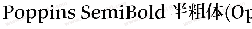 Poppins SemiBold 半粗体(OpenType PostS字体转换